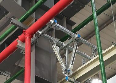 社旗该抗震支架的整体式支吊架结构协调性好